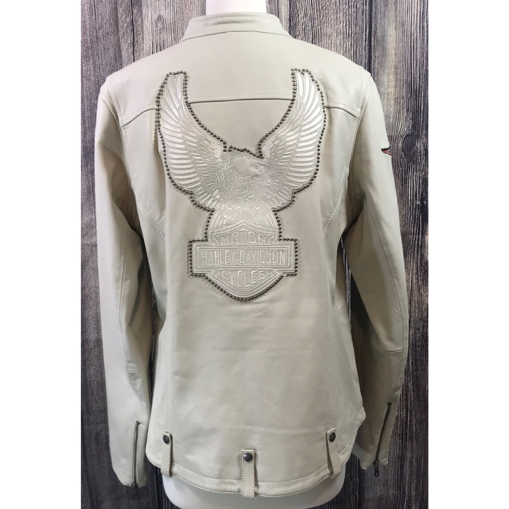 Harley Davidson Cream City Studded Leather Jacket